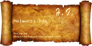 Helmeczi Ida névjegykártya